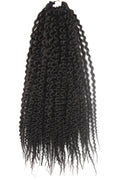 Mörkbruna Pre-loop Island Twist-flätor med tätt definierade lockar som faller naturligt i längden och skapar en fyllig, texturerad look.