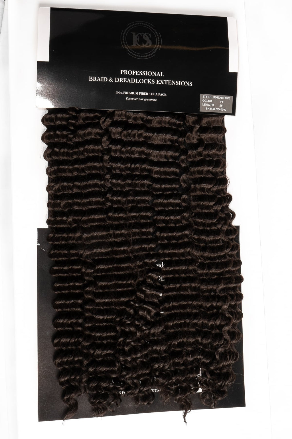 Boho Goddess Braids i färg #1B – professionella flätextensions, glansiga lockar som ger en naturlig volyml.