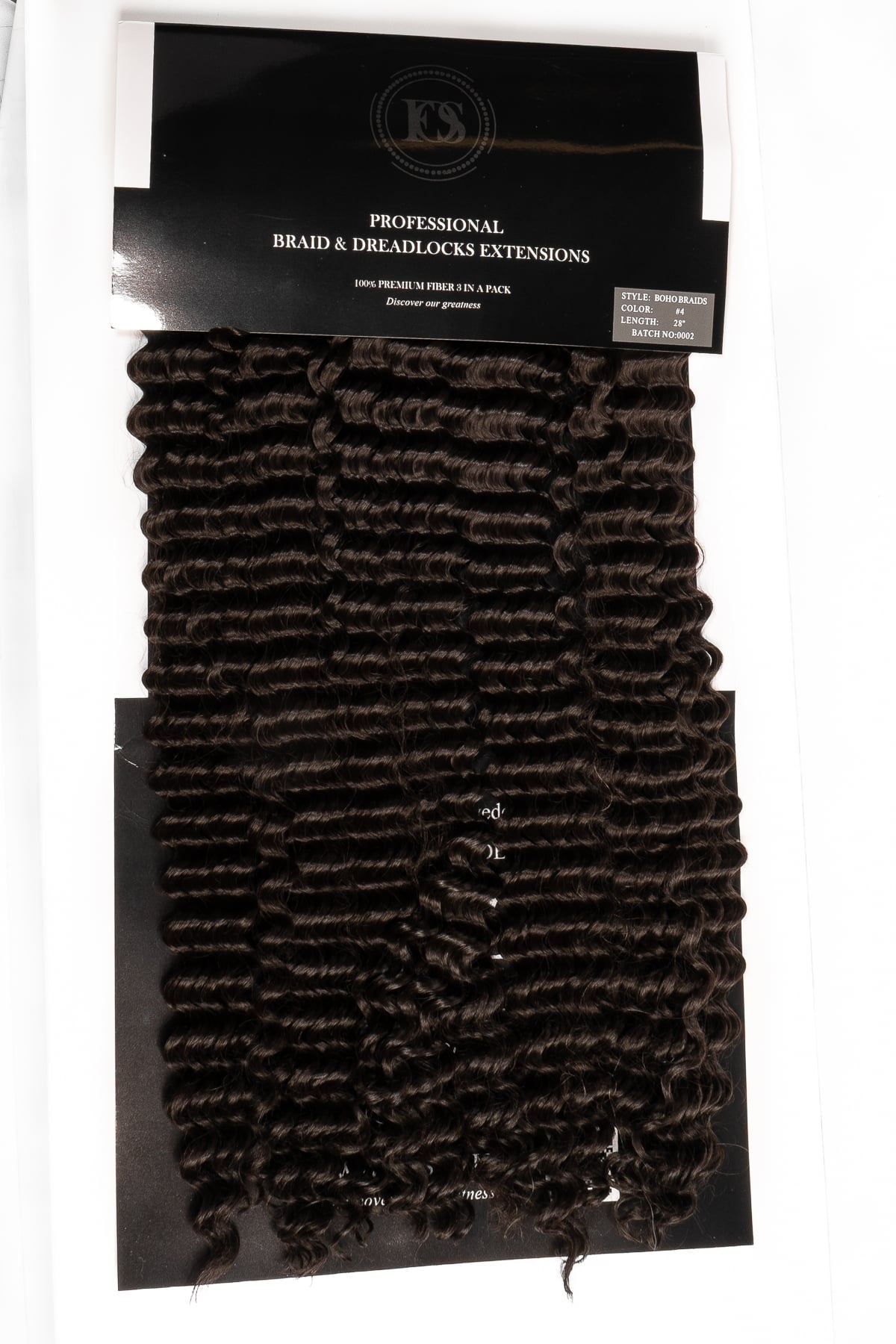 Boho Goddess Braids i färg #1B – professionella flätextensions, glansiga lockar som ger en naturlig volyml.