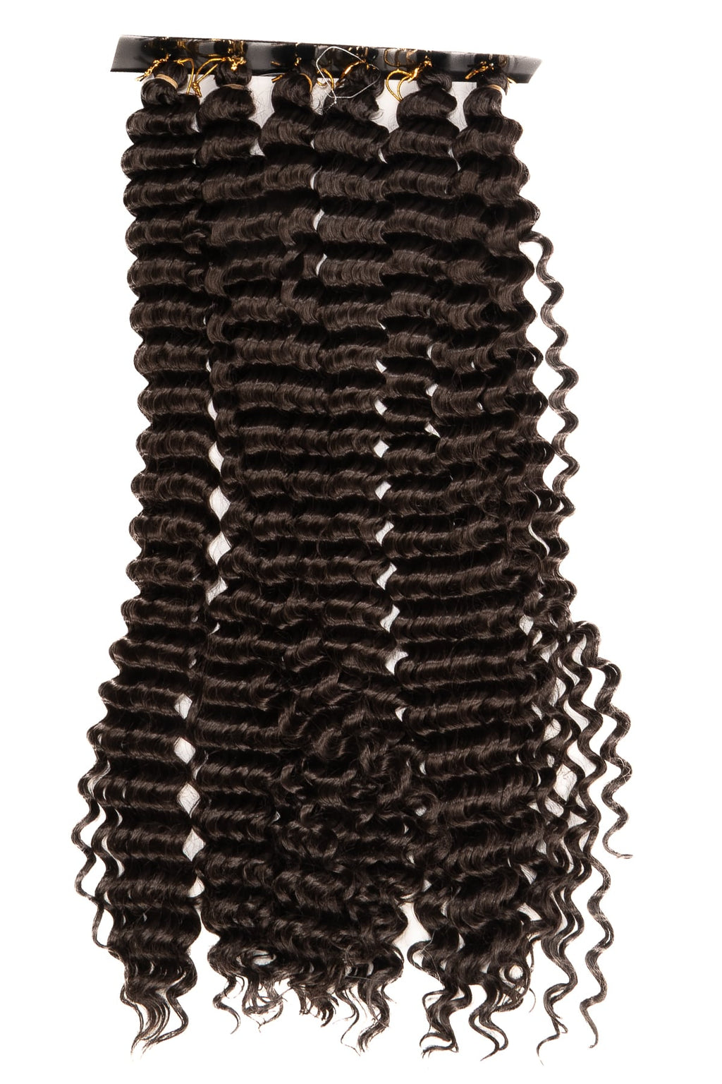 Mörkbruna Boho Goddess Braids hårförlängningar i färg #2med täta lockar, perfekt för naturligt resultat och långvarig stil.