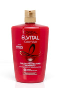L’Oréal Paris Elvital Color Vive Shampoo 1000ml. färgbevarande schampo med pionextrakt och UV-filter som skyddar och ger glans åt färgat eller slingbehandlat hår.