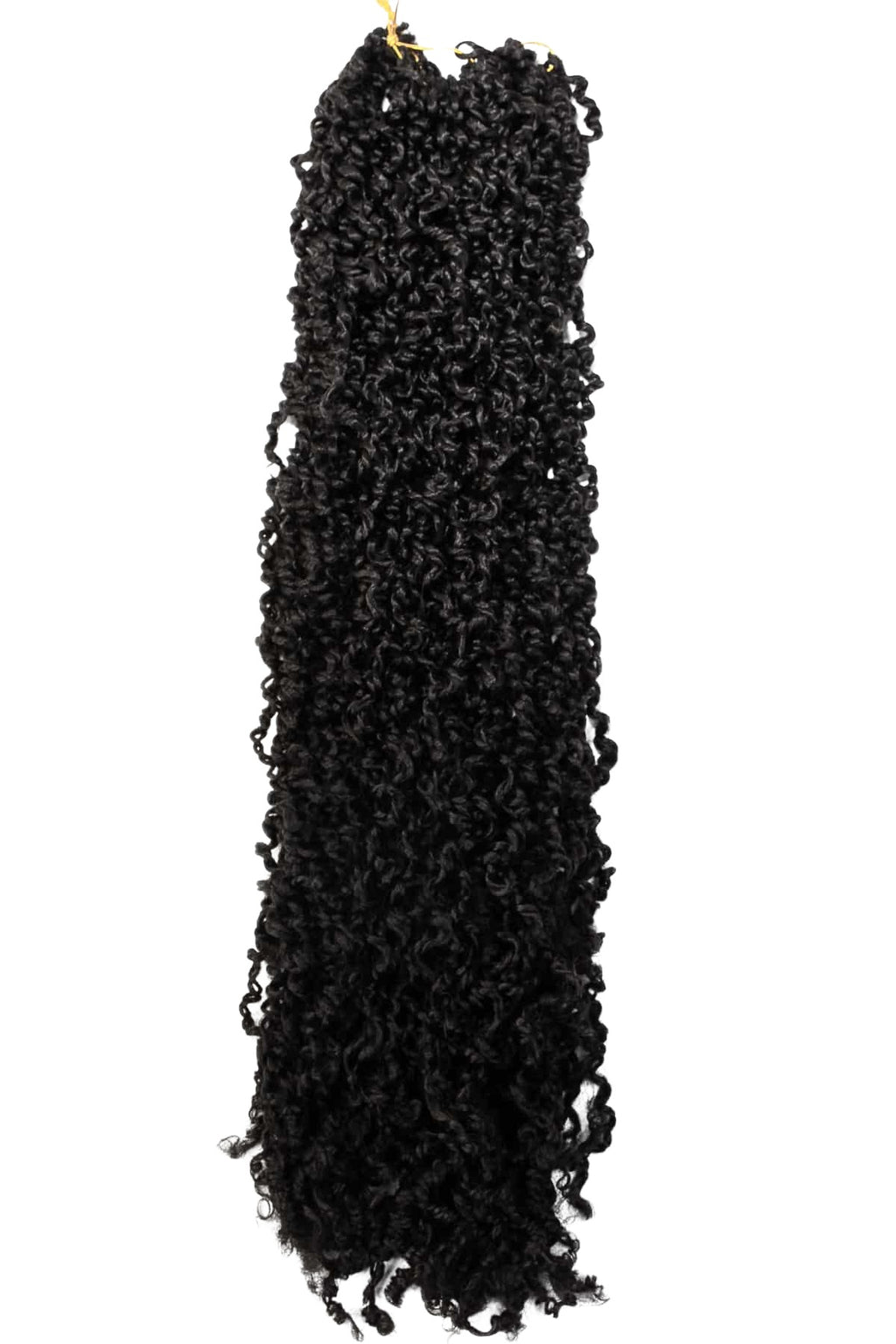 Majesty twist flätor i svart färg. Tjocka, definierade tvinnade flätor med naturlig glans och mjuk struktur, perfekta för en fyllig och elegant skyddande frisyr.