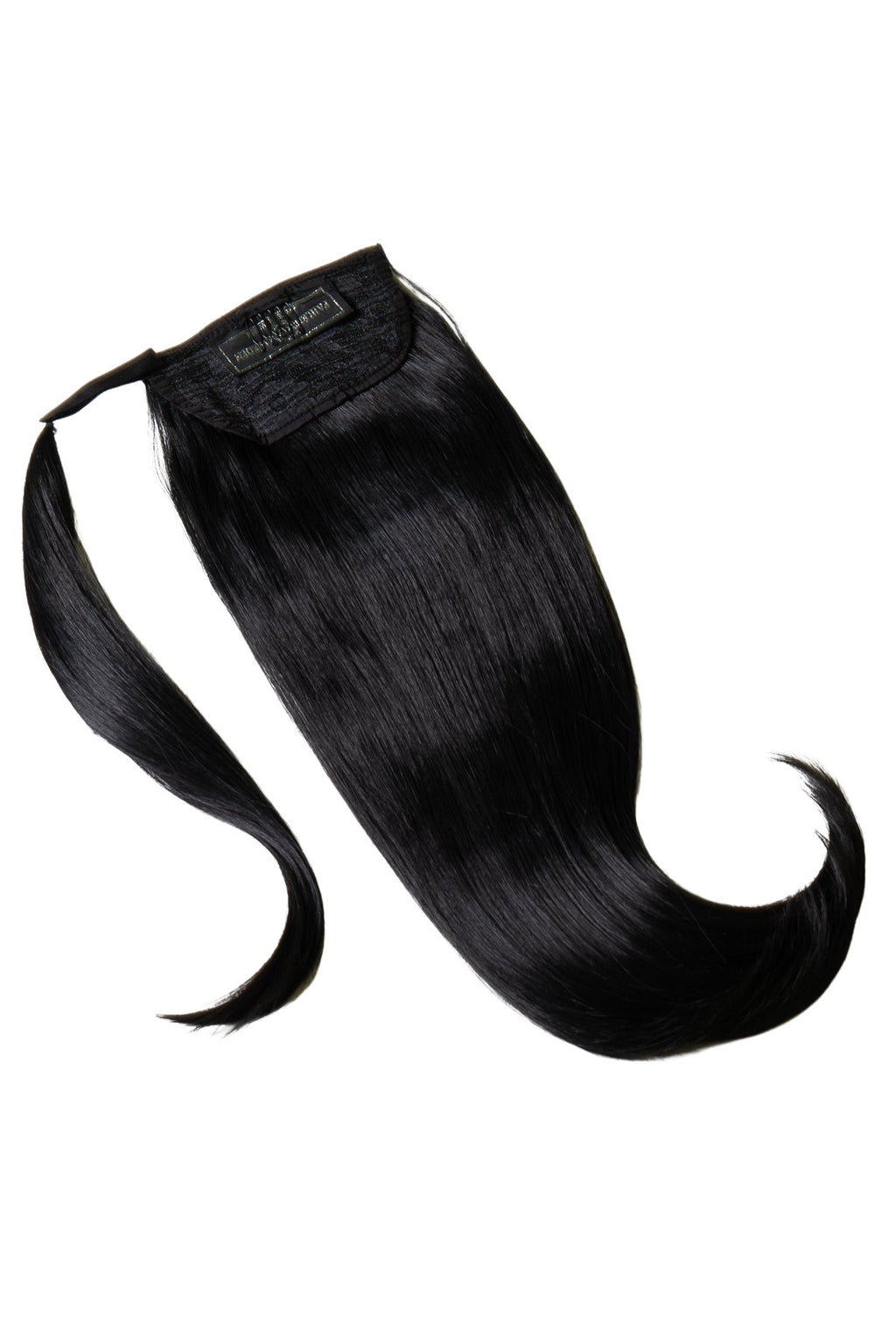 Mörk svart 1B ponytail-hårförlängning, produktbild