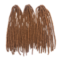 FAUX LOCS x 3 #27, en gyllenbrun glänsande färg.