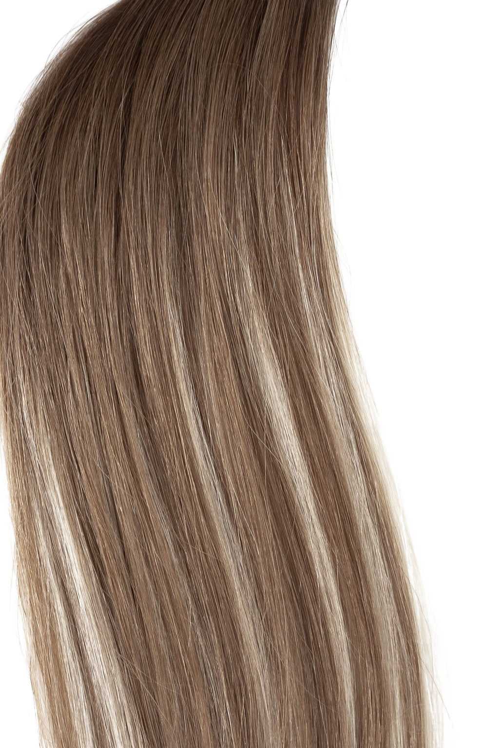 Pro tejp löshår i mixad ljusbrun och blond ton, äkta Remy-hår med naturlig glans.
