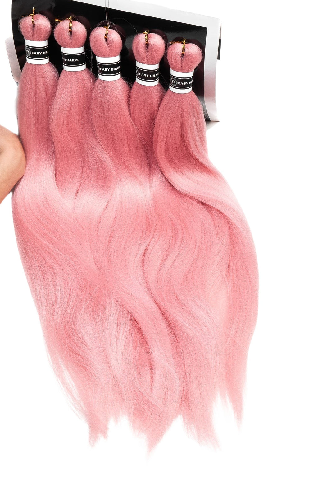 Rosa, Peach Easy braids i storpack