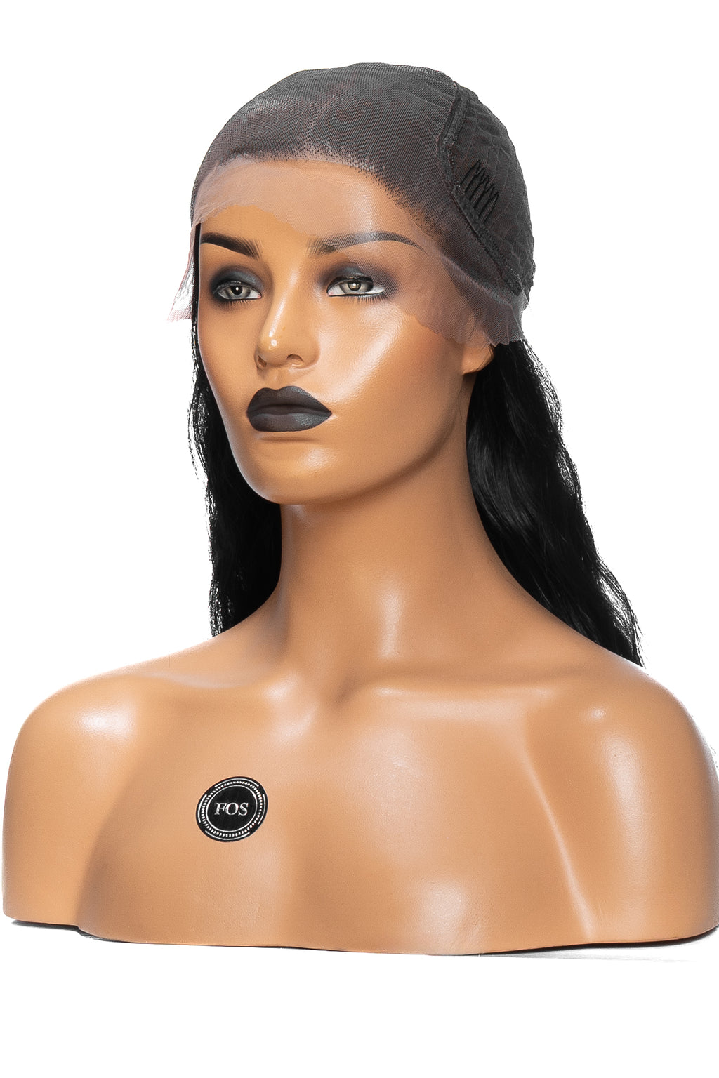 Lace front peruk med naturlig passform, justerbara clips och transparent spets