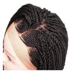 8 Parting Full Frontal Braided Ghana Weaving Wig 10''