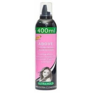 Above Ultra Hold Hair Mousse With Extra Conditioner 400ml.