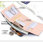 1pc Women's PU Short Multifunction Snap Wallet